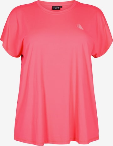 Active by Zizzi Shirt 'Abasic' in Pink: predná strana