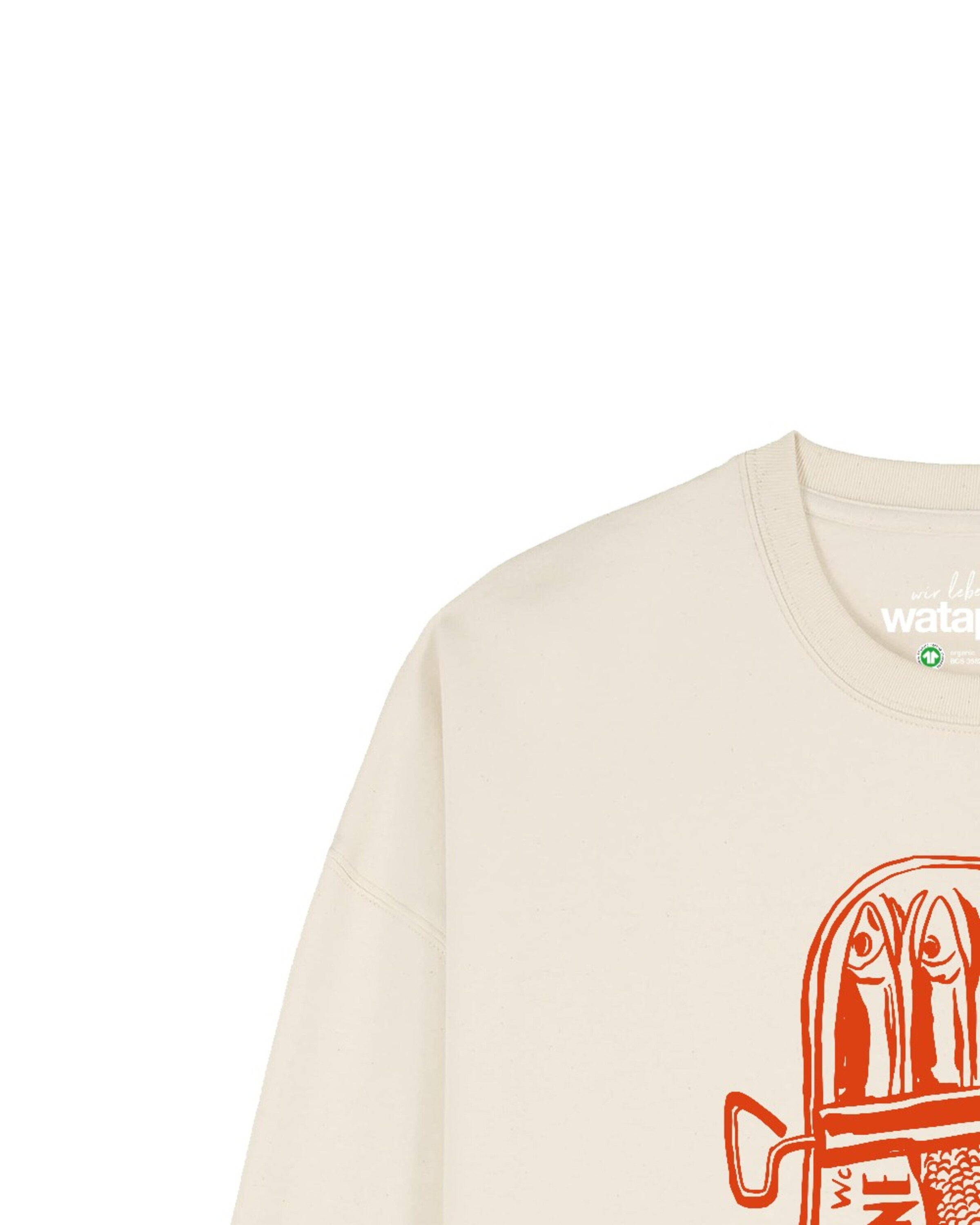 Sweat-shirt 'Sardines Portugal ' Watapparel en beige
