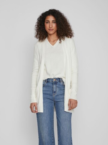 VILA Knit Cardigan 'VIRil' in White: front