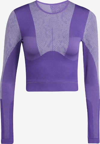 purpurinė ADIDAS BY STELLA MCCARTNEY Sportiniai marškinėliai 'Seamless Yoga': priekis