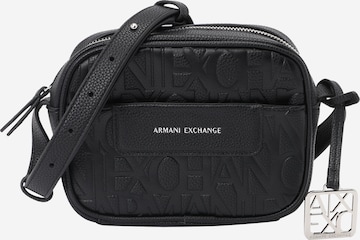 ARMANI EXCHANGE Olkalaukku 'LIZ PEBBLE' värissä musta: etupuoli