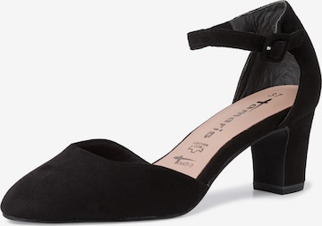 TAMARIS - Zapatos destalonado en negro: frente