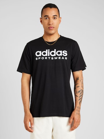 ADIDAS SPORTSWEAR Λειτουργικό μπλουζάκι σε μαύρο: μπροστά