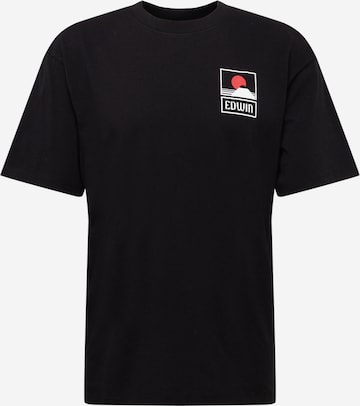 EDWIN Koszulka 'Sunset' w kolorze czarny: przód