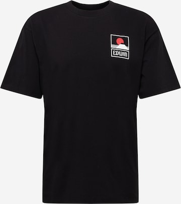 EDWIN Shirt 'Sunset' in Black: front