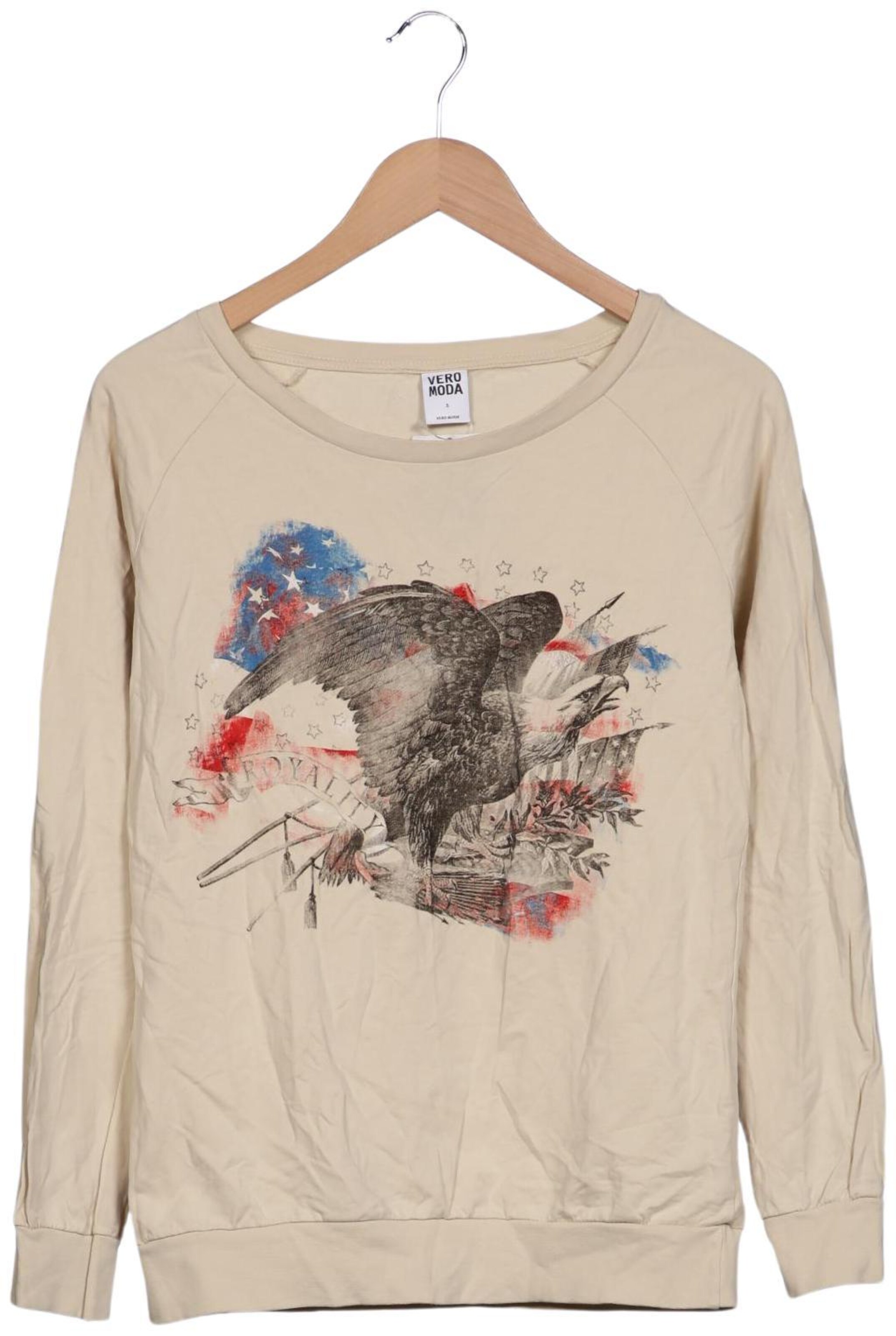 VERO MODA Langarmshirt S in Beige: Vorderseite