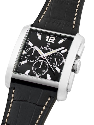 FESTINA Analogové hodinky 'Chronograph Timeless Chronograph' – černá