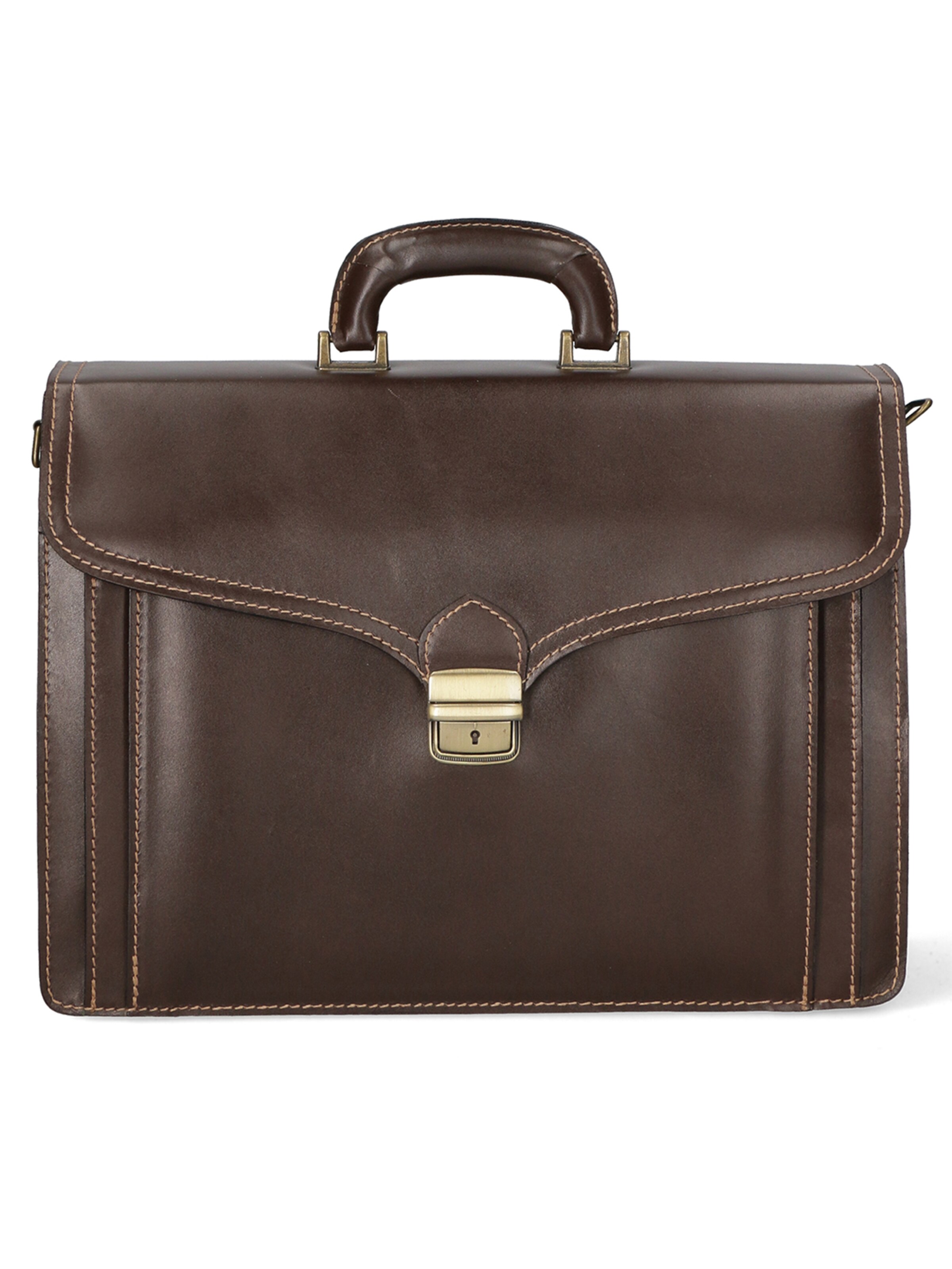 FELIPA Document Bag in Brown: front
