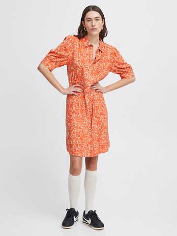 ICHI Shirt dress 'AYA' in Orange