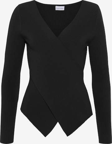 LASCANA Sweater in Black: front