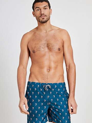 Shorts de bain 'Palmtree' Shiwi en bleu : devant