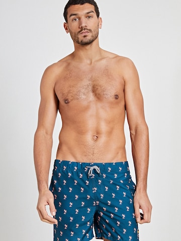 Shorts de bain 'Palmtree' Shiwi en bleu : devant