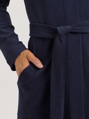 Hanro Long Bathrobe 'Night & Day' in Blue