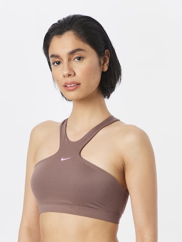 Bustier Soutien-gorge de sport 'INDY' NIKE en violet : devant