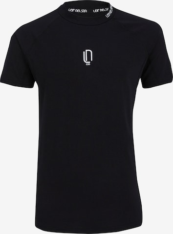 Leif Nelson Gym T-Shirt Rundhals in Schwarz: predná strana