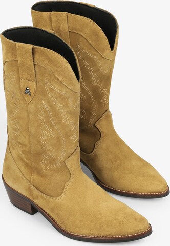 Scalpers Cowboy boot 'Isa' in Brown