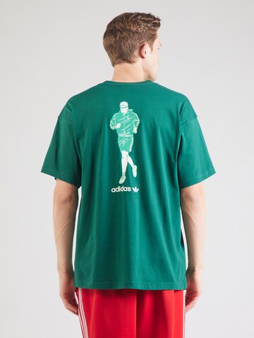 T-Shirt 'RETRO RUNNING' ADIDAS ORIGINALS en vert : devant