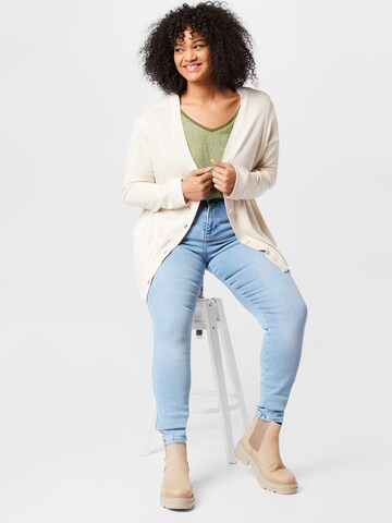 Tom Tailor Women + Knit Cardigan in Beige