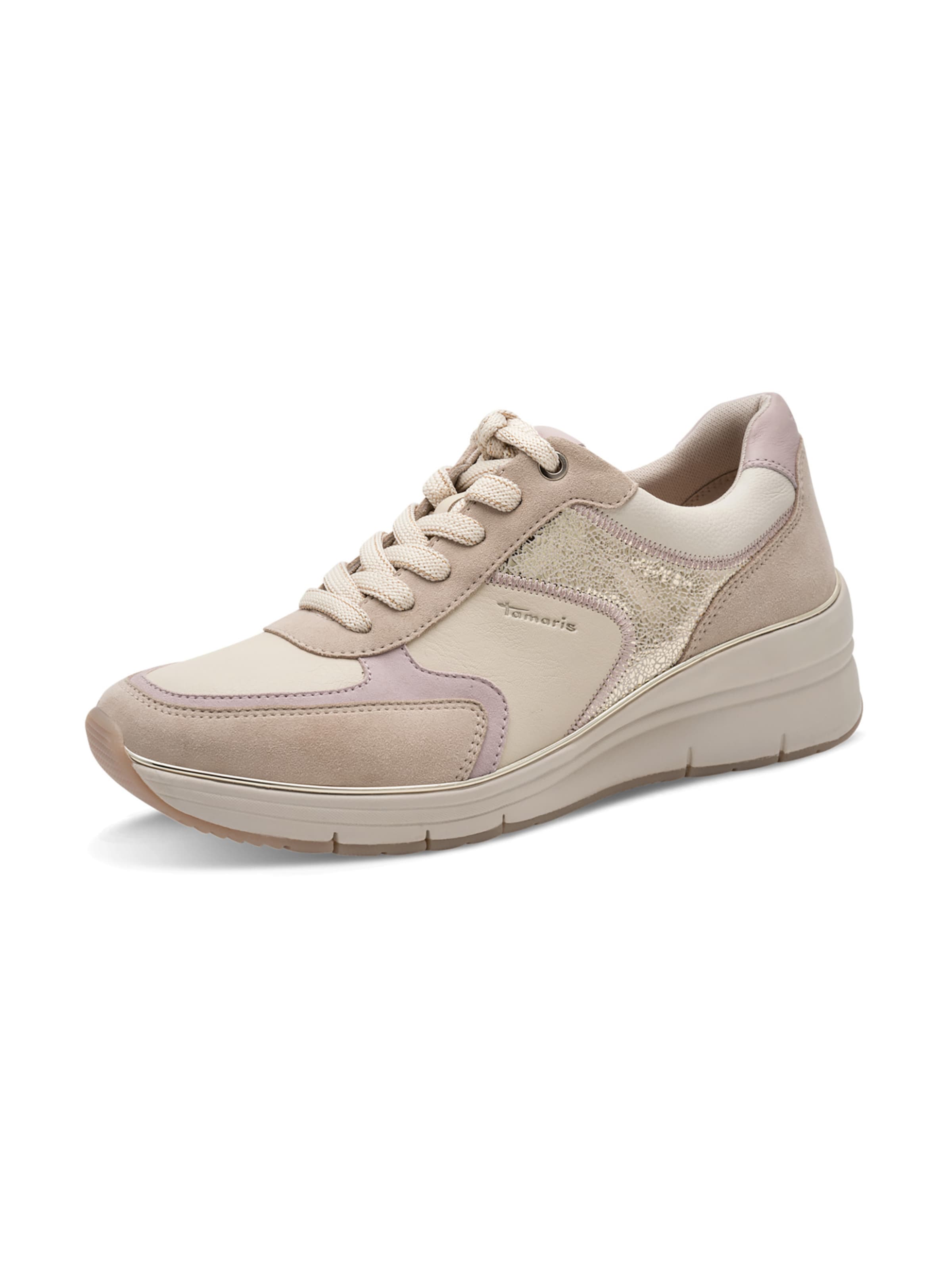 Tamaris Platform trainers in Beige: front