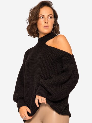 SASSYCLASSY Oversize sveter - Čierna