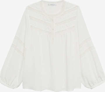 MANGO Blouse 'Parisien' in Wit: voorkant