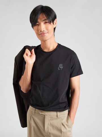 Karl Lagerfeld Тениска в черно: отпред