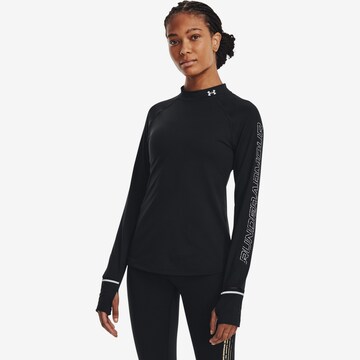 T-Shirt fonctionnel 'Outrun' UNDER ARMOUR en noir : devant