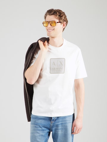 T-Shirt ARMANI EXCHANGE en blanc : devant