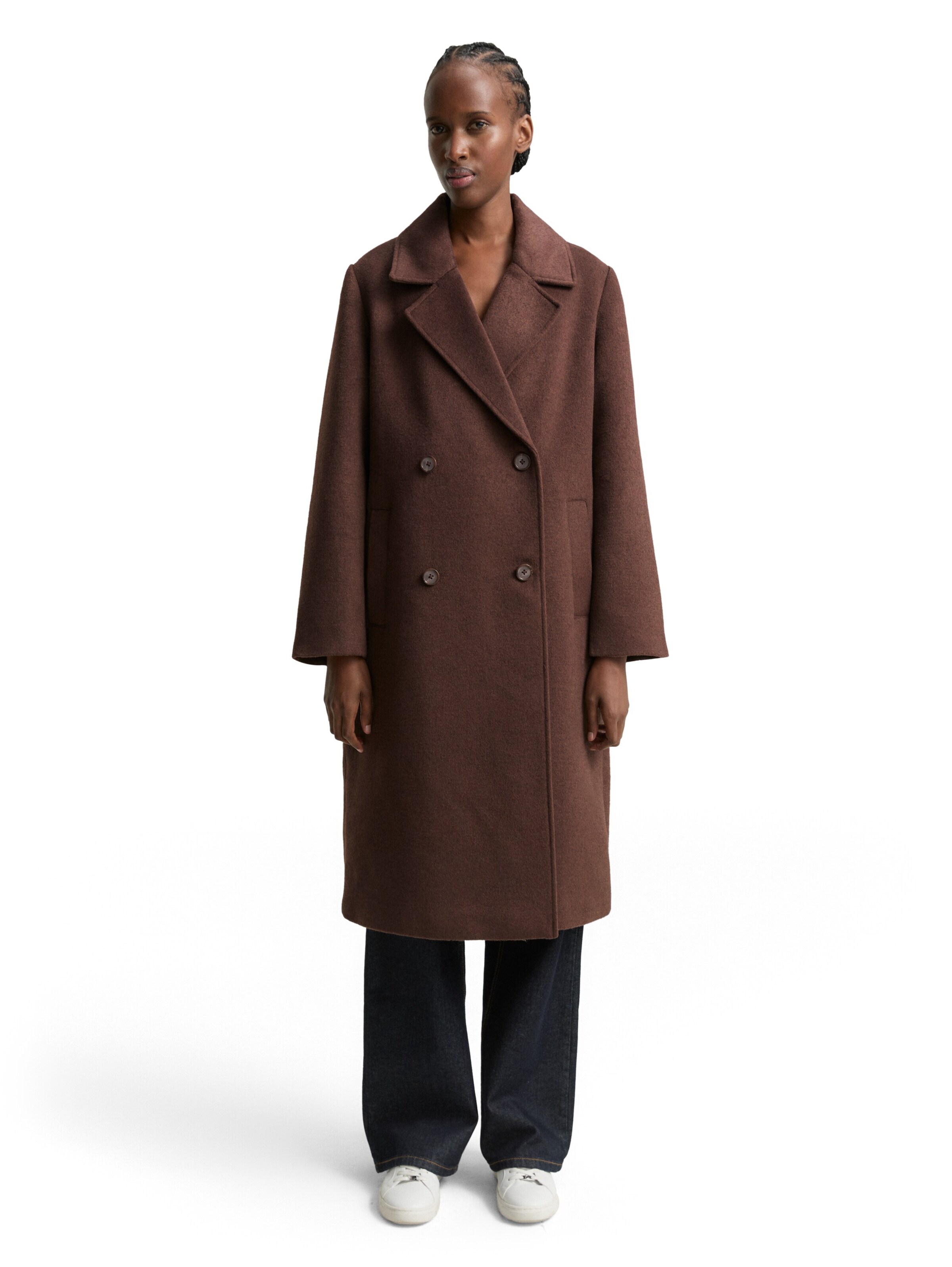 TOM TAILOR DENIM Winter coat in Brown: front