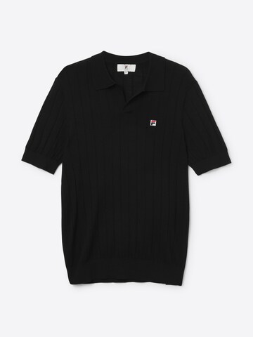Maglietta 'DANTA regular merino knit polo shirt' di FILA in nero: frontale
