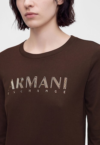 ARMANI EXCHANGE Тениска в кафяво