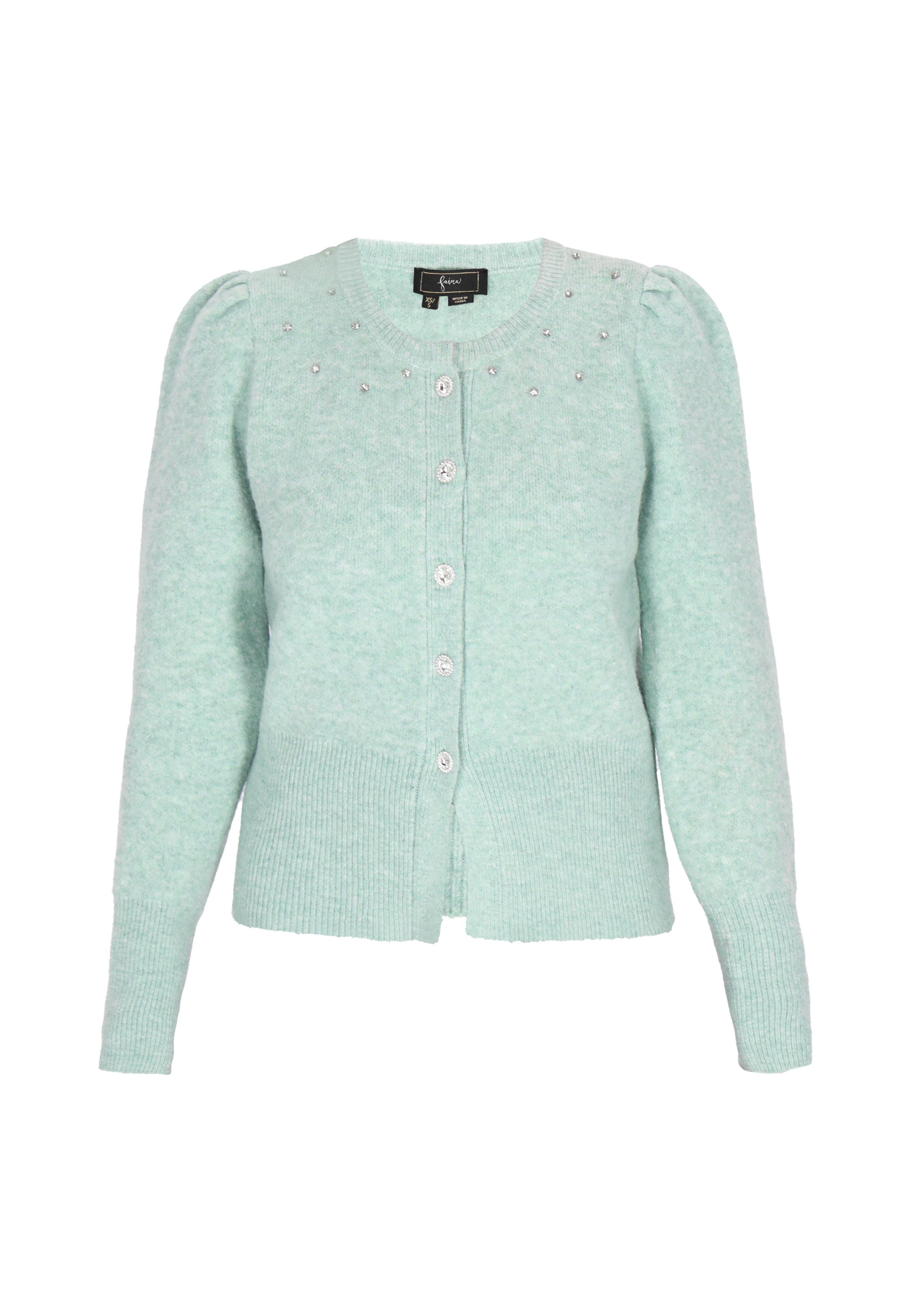 faina Плетена жилетка в зелено: отпред