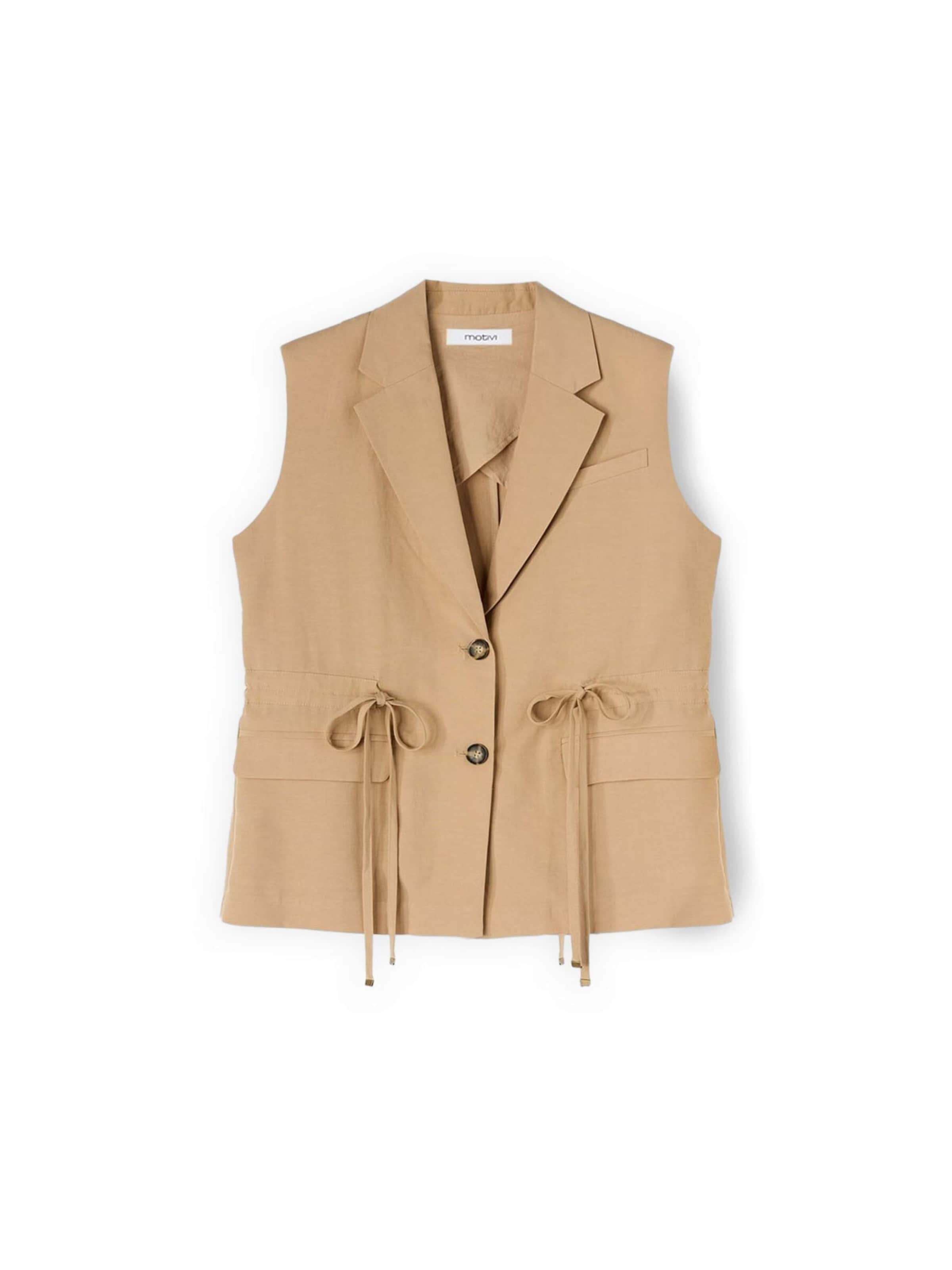 Gilet de costume MOTIVI en beige : devant