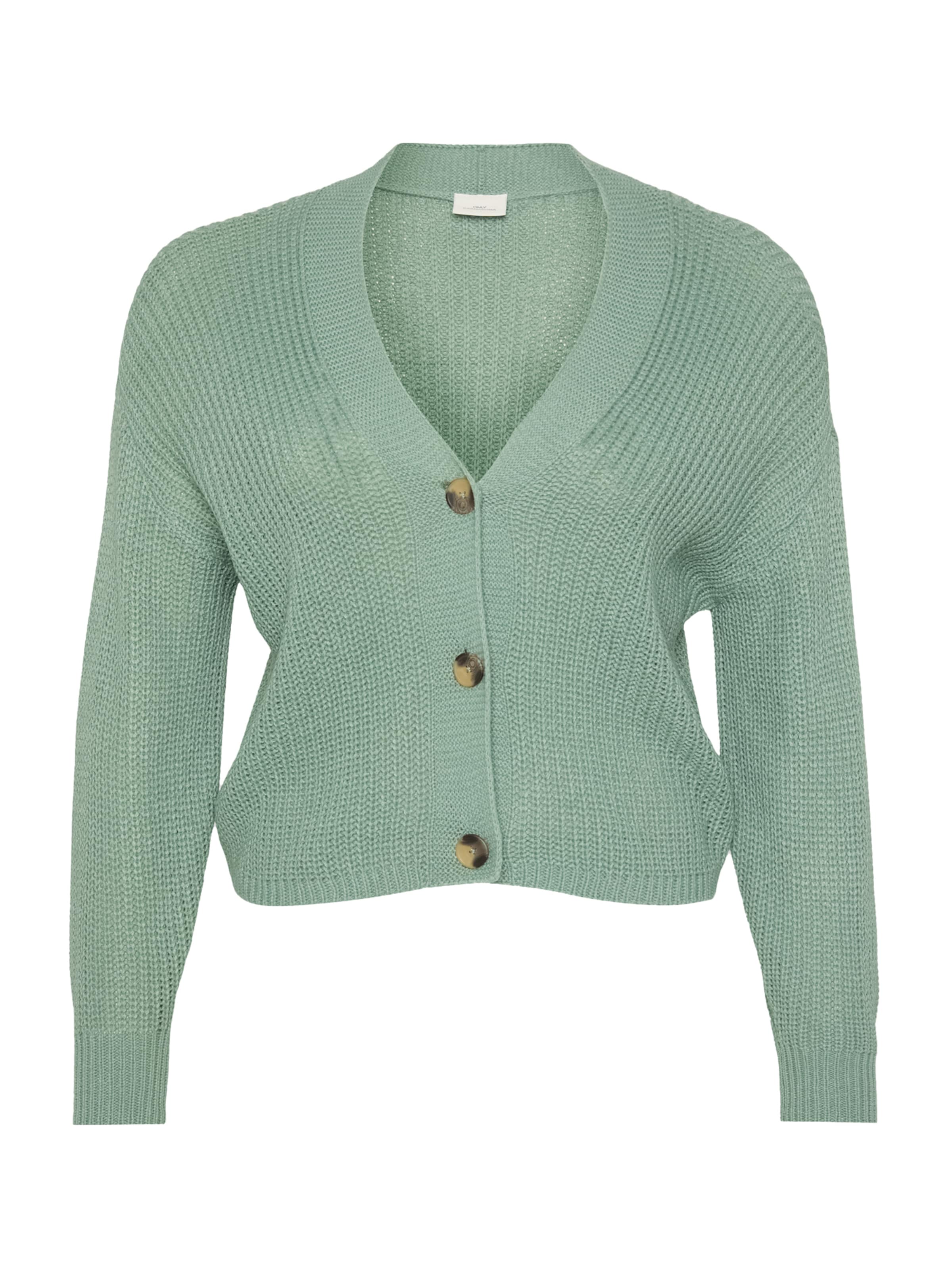 ONLY Carmakoma Πλεκτή ζακέτα 'CARCAROL NICE' σε πράσινο: μπροστά