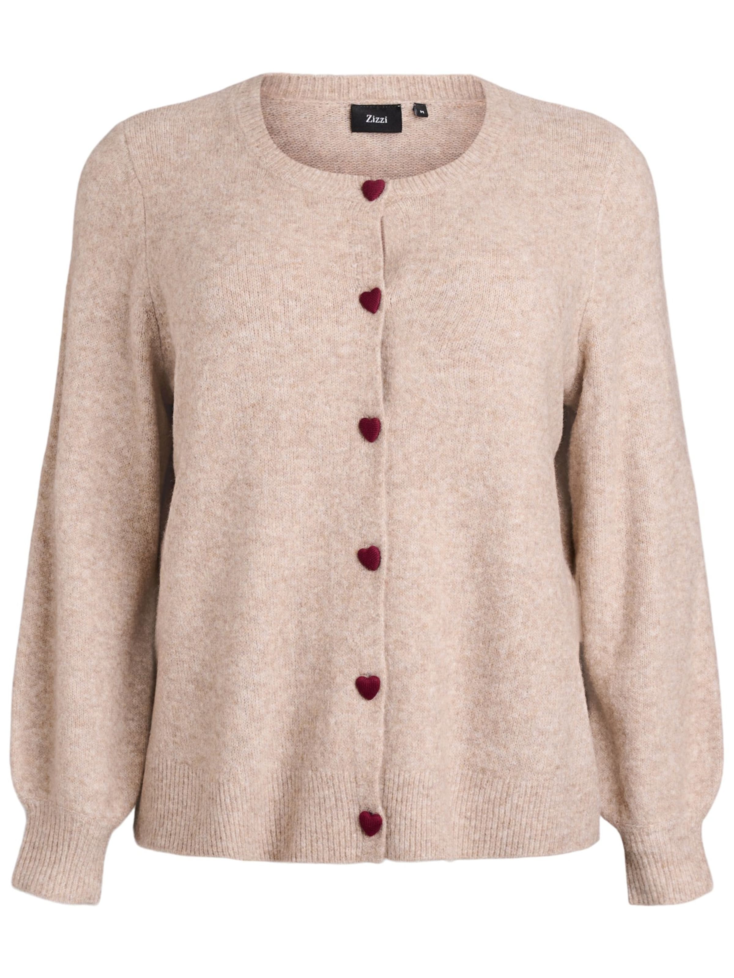 Cardigan 'Mcomfy' Zizzi en beige : devant