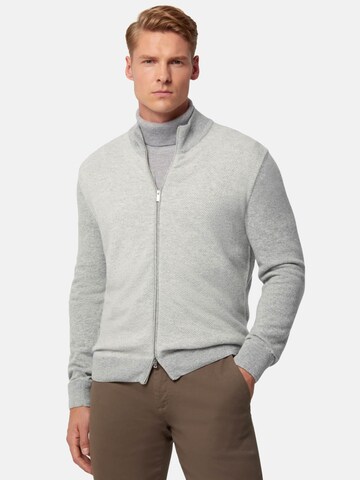 Boggi Milano Strickjacke 'Mezza' in Grau: Vorderseite