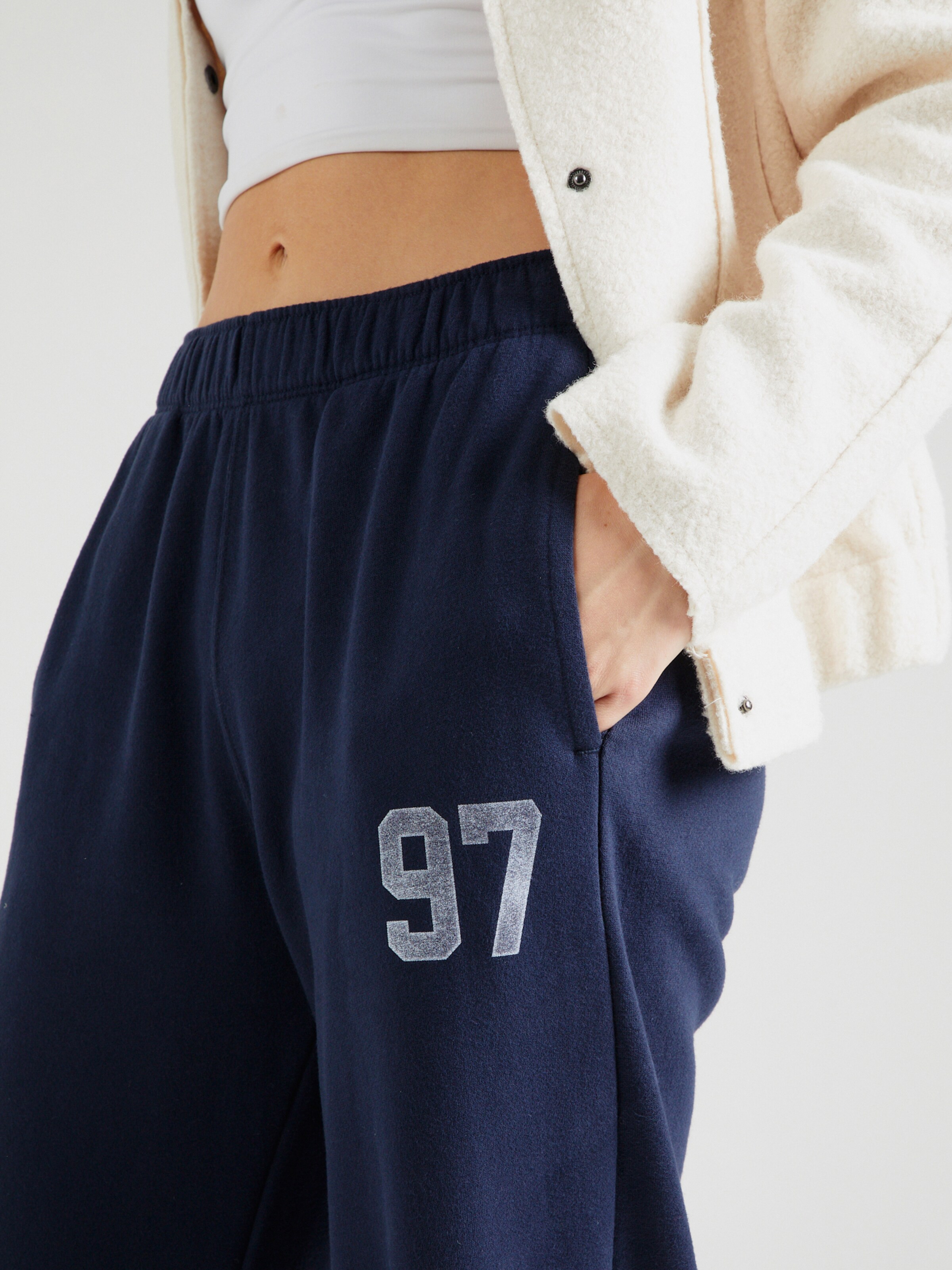 HOLLISTER Wide leg Pants in Marine Blue ABOUT YOU