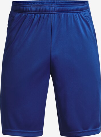 UNDER ARMOUR Workout Pants 'Tech' in Blue: front