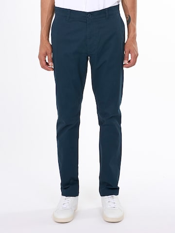 Slimfit Pantaloni chino 'Luca' di KnowledgeCotton Apparel in blu: frontale
