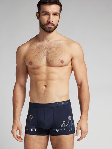 INTIMISSIMI Boxershorts 'Super Dad' in Blau