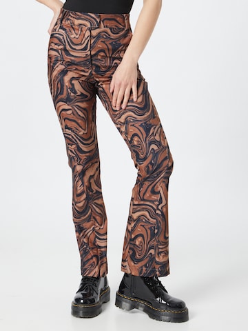 House of Sunny Flared Pants 'PARADISE' in Brown: front