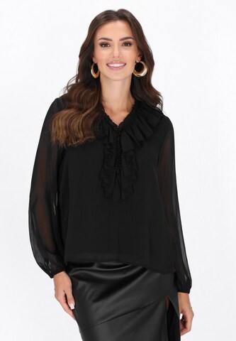 faina - Blusa en negro: frente