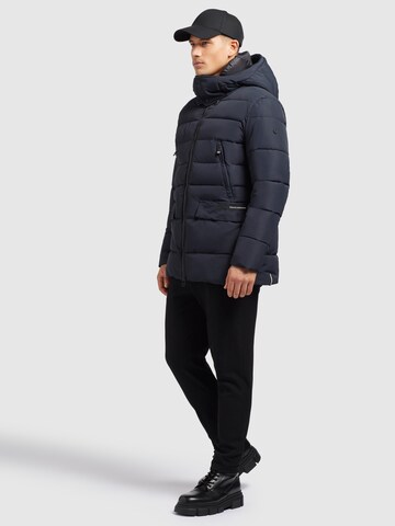 khujo Winter Jacket 'Zayn' in Blue