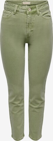 ONLY Slimfit Jeans in Groen: voorkant