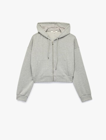 Koton Zip-Up Hoodie in Grey