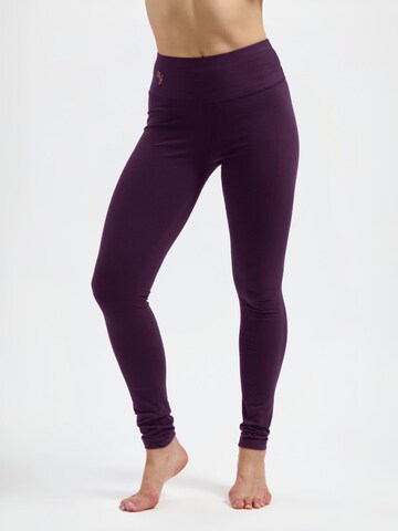 Urban Goddess Yoga & Activewear Slim fit Leggings 'Bhaktified Yoga, Sports and Pilates' in Purple