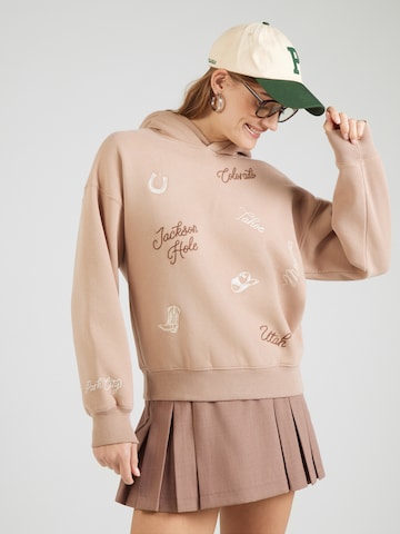 Abercrombie & Fitch - Sudadera en marrón: frente