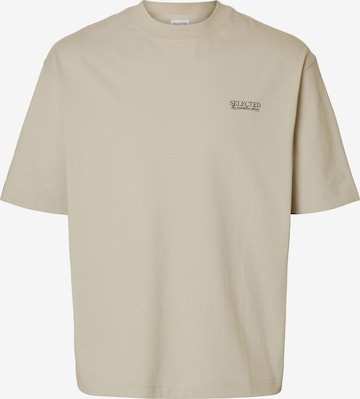 SELECTED T-Shirt 'SLHNORMAN' in Grau: Vorderseite