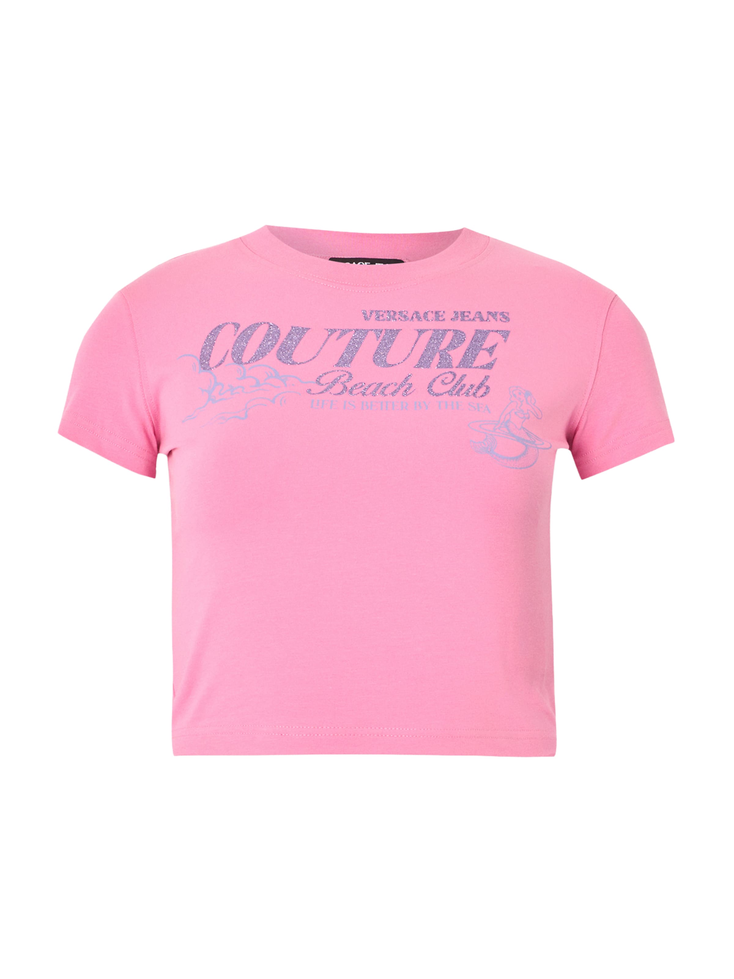 T-shirt Versace Jeans Couture en rose : devant