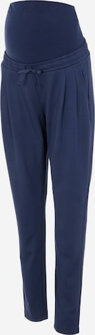 MAMALICIOUS Loose fit Pleat-Front Pants in Blue: front